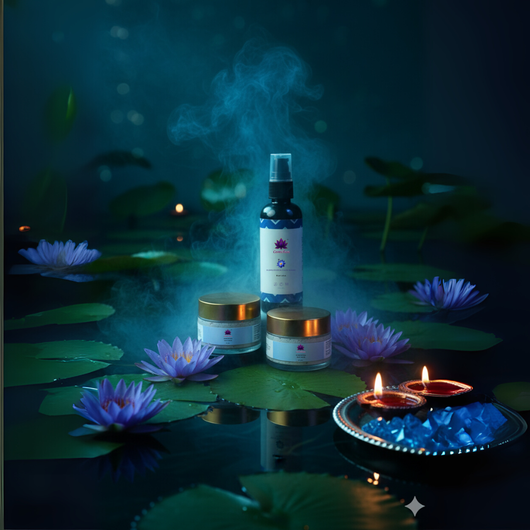 Blue Lotus Skin Radiance Combo (Set of 3) Facewash, Face Scrub, Face Mask - Image 5